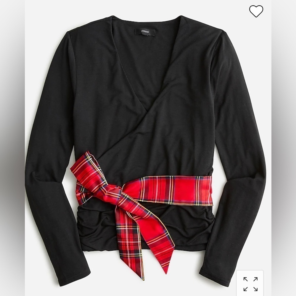 J Crew FormKnit long-sleeve wrap top Item BM345